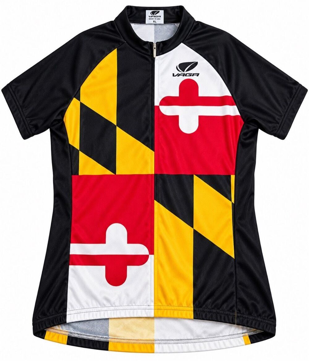 Voler Men’s Maryland Flag Cycling Jersey Size Medium Made in USA